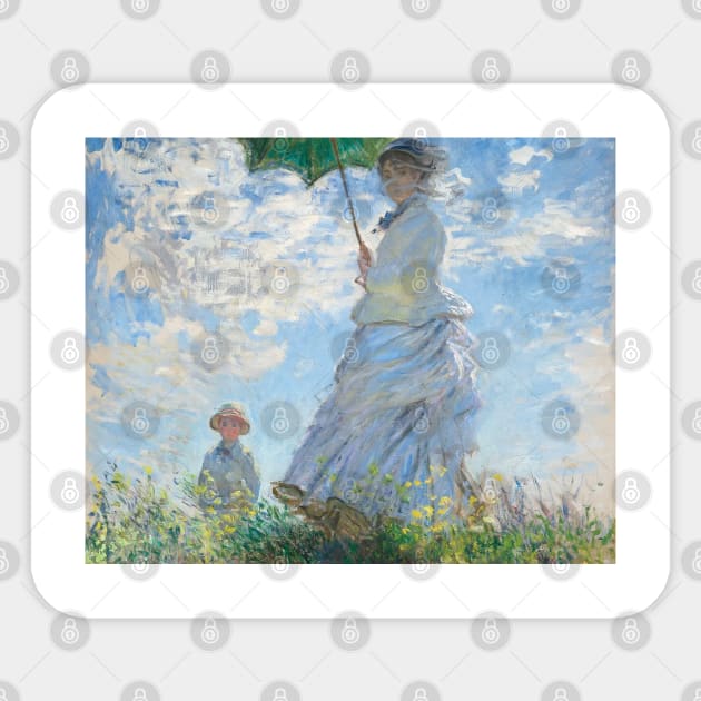 MONET - Claude Monet's Madame Monet and Her Son (1875) by Claude Monet Sticker by theartistmusician